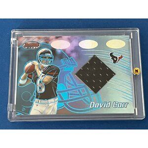 2002 Bowman's Best Blue /399 David Carr #91 Rookie RC Patch Texans QB
